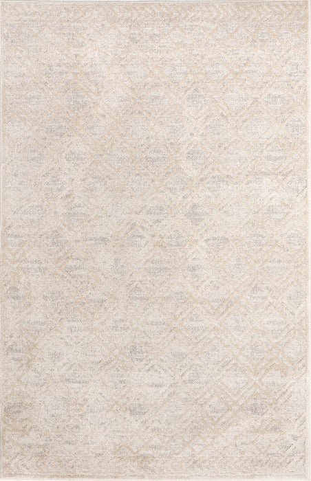 Moroccan Trellis Area Rug 5x7 Feet Beige Design