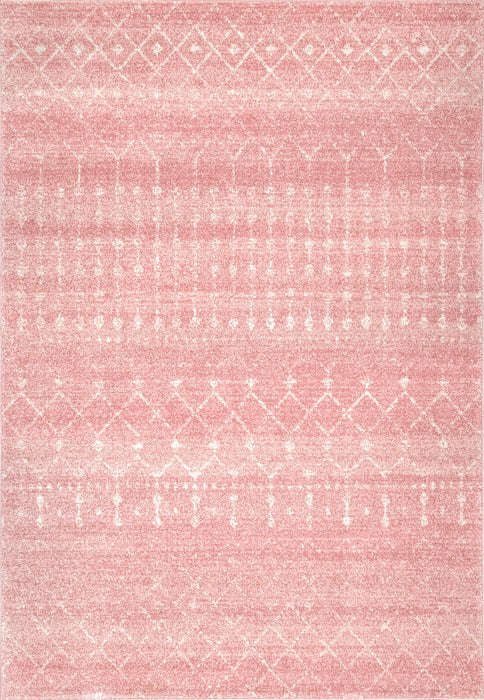 Moroccan Trellis Area Rug 80x152 cm Pink