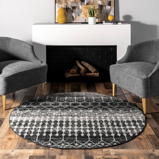 Moroccan Trellis Area Rug Black 160x240 cm