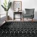 Moroccan Trellis Area Rug Black And White 140x200 cm