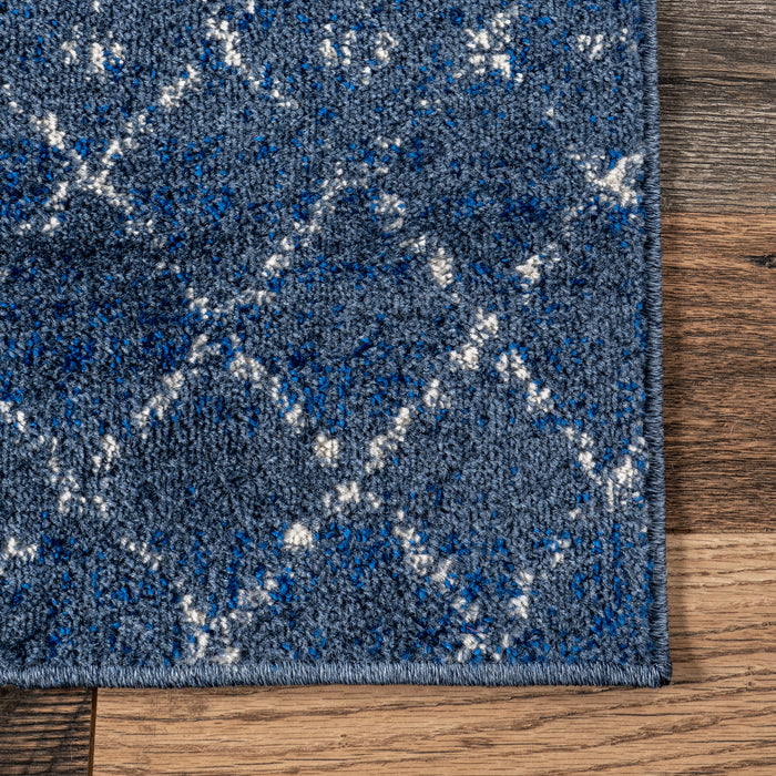 Moroccan Trellis Area Rug Dark Blue 160x230 cm