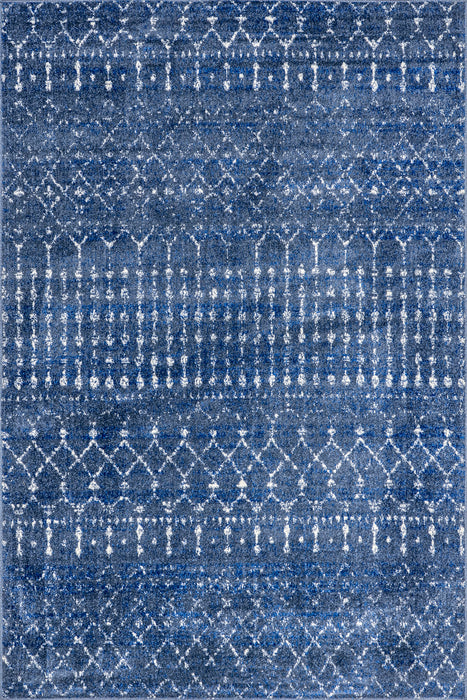 Tappeto marocchino a traliccio blu scuro 160x230 cm