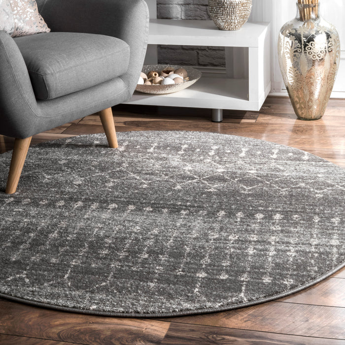 Moroccan Trellis Area Rug Dark Grey 150x240 cm