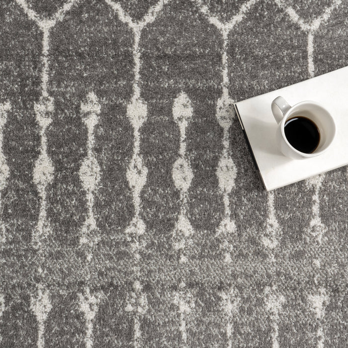 Moroccan Trellis Area Rug Dark Grey 150x240 cm