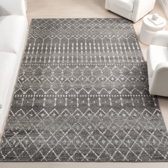 Moroccan Trellis Area Rug Dark Grey 160x230 cm