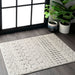 Moroccan Trellis Area Rug Grey 160 x 230 cm