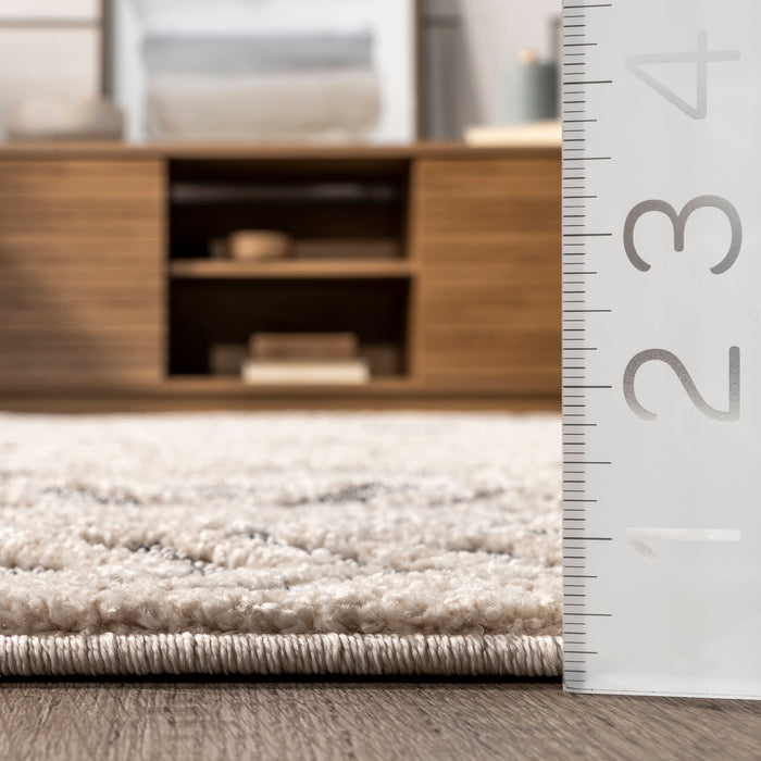 Moroccan Trellis Area Rug In Grey For Home Decor