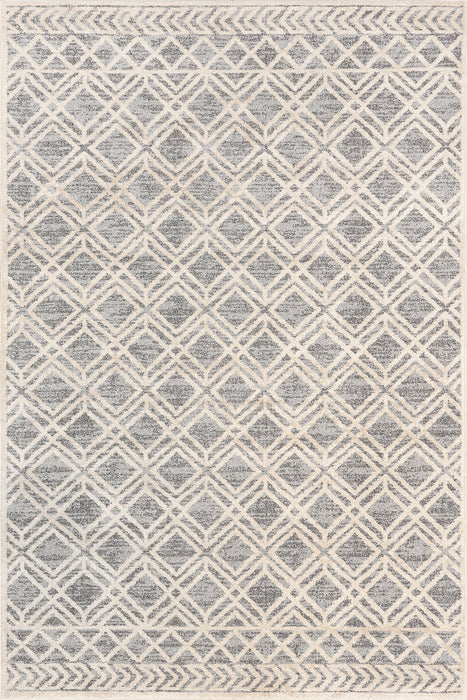Moroccan Trellis Area Rug In Grey For Home Decor
