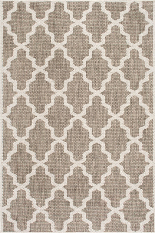 Moroccan Trellis Area Rug Taupe for Indoor Outdoor Use