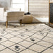 Moroccan Trellis Area Rug With Non-Slip Backing 120x180 cm