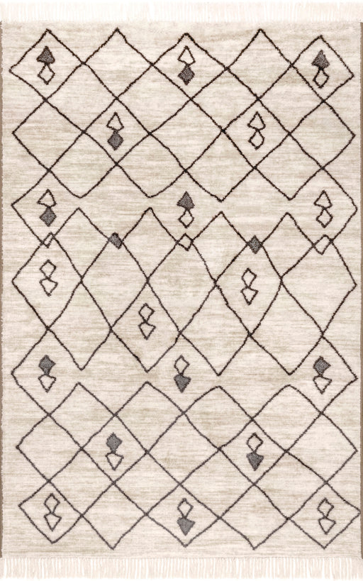 Moroccan Trellis Area Rug With Non-Slip Backing 120x180 cm