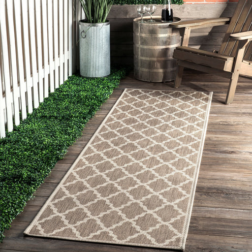 Moroccan Trellis Area Rug for Indoor and Outdoor Use