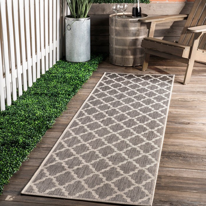Moroccan Trellis Area Rug for Indoor and Outdoor Use