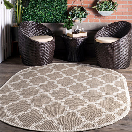 Moroccan Trellis Area Rug for Indoor and Outdoor Use