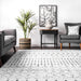 Moroccan Trellis Area Rug in Black and White 120x180 cm