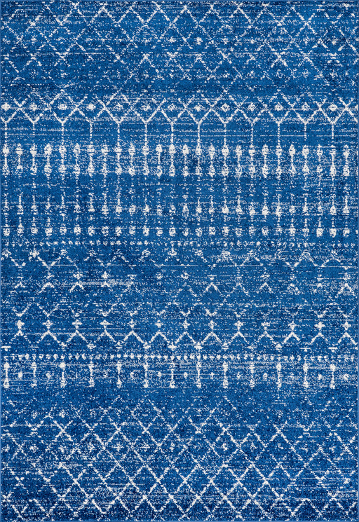 Moroccan Trellis Area Rug in Blue for Home Decor