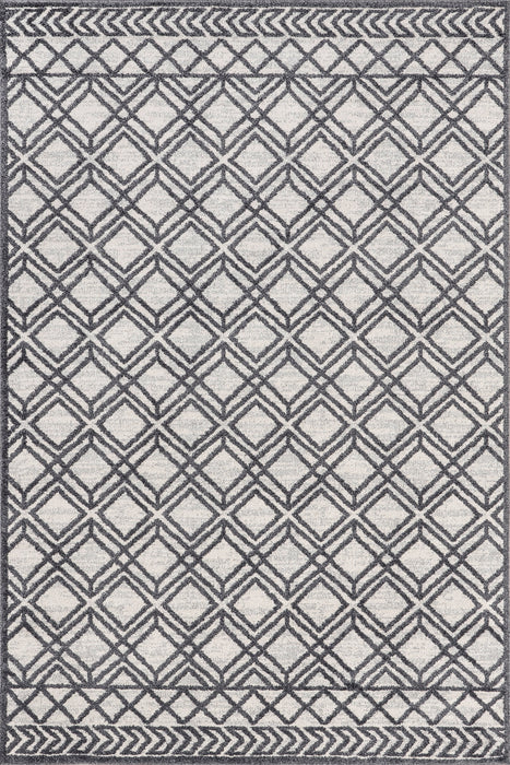 Moroccan Trellis Area Rug in Dark Grey 160x230 cm