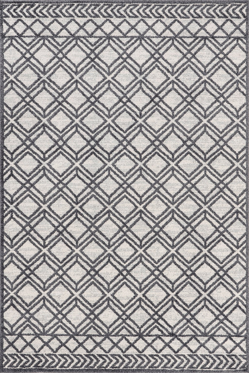 Moroccan Trellis Area Rug in Dark Grey 160x230 cm