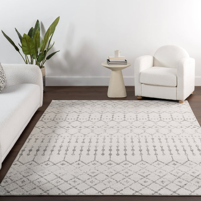 Moroccan Trellis Area Rug in Grey 160 cm x 230 cm