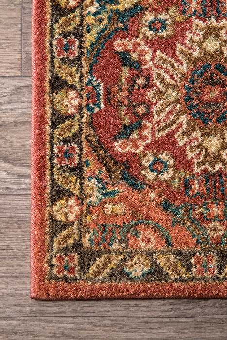 Moroccan Trellis Area Rug in Rust - Soft and Plush Design