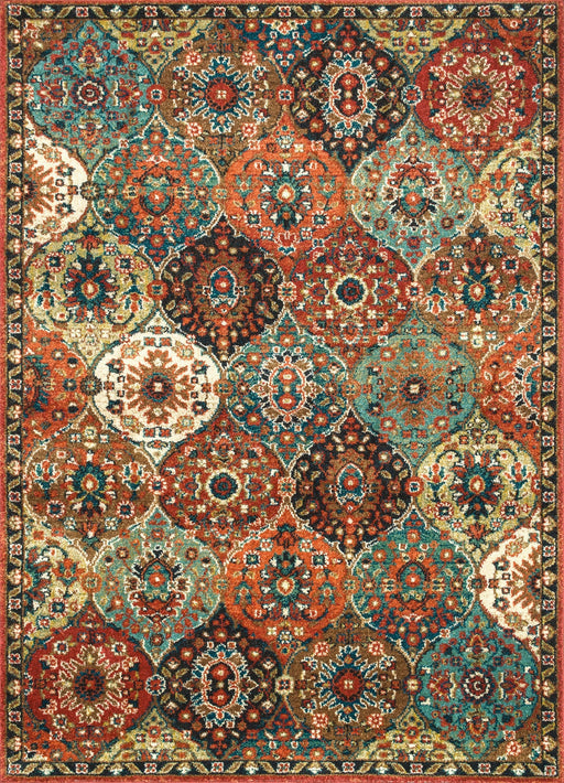 Moroccan Trellis Area Rug in Rust - Soft and Plush Design
