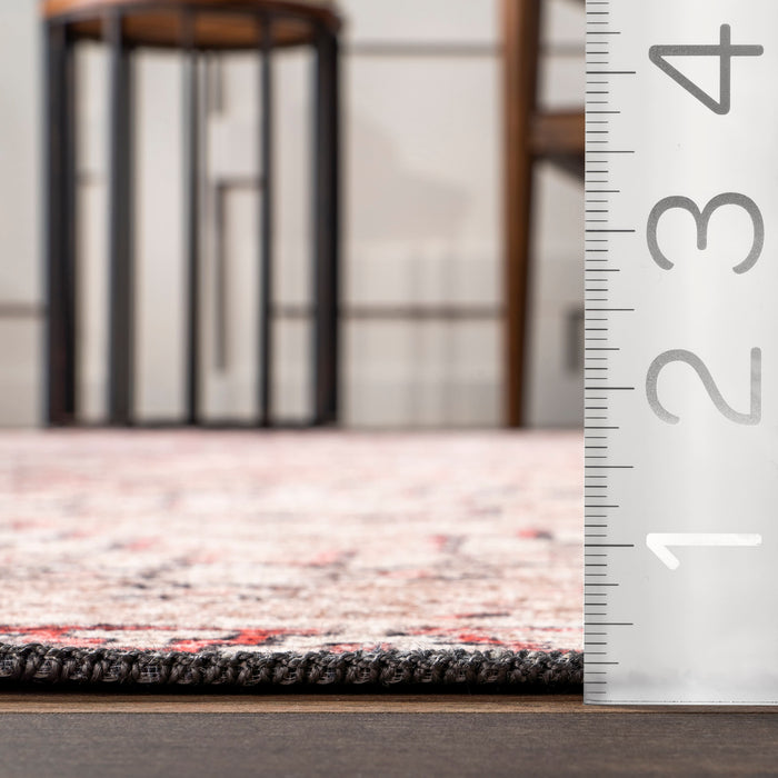 Moroccan Trellis Area Rug in Rust for Home Decor