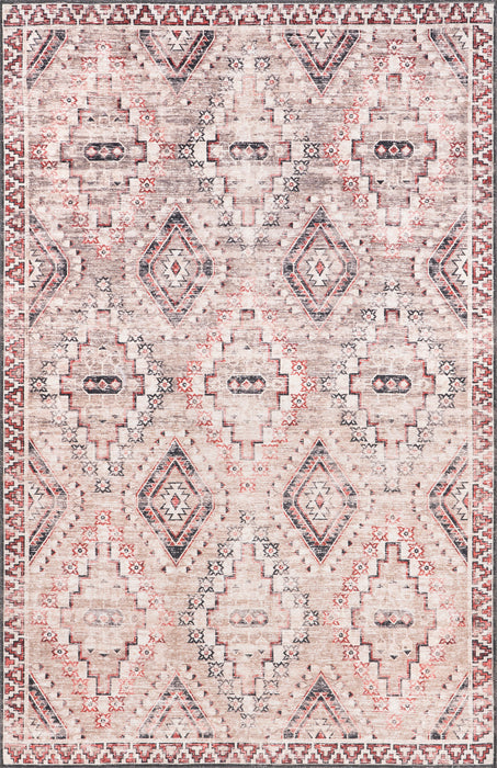 Moroccan Trellis Area Rug in Rust for Home Decor