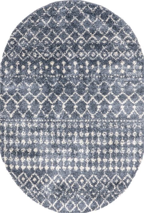 Moroccan Trellis Grey Shag Area Rug 120x180 cm