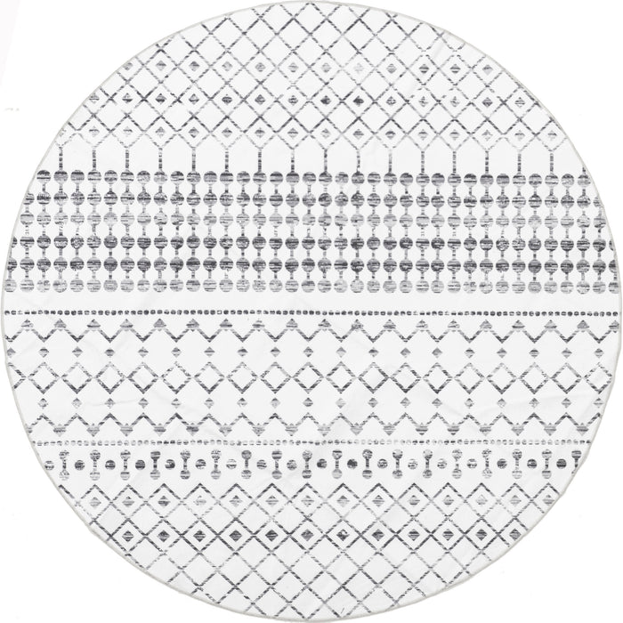 Moroccan Trellis Grey Washable Area Rug 160x230 cm