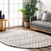 Moroccan Trellis Shag Area Rug 120cm Beige