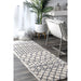 Moroccan Trellis Shag Area Rug 160x230 cm Beige
