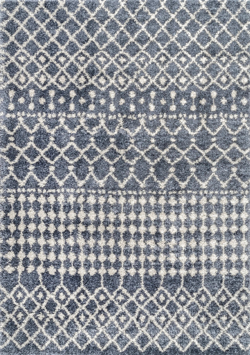 Moroccan Trellis Shag Area Rug 160x230 cm Grey
