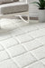 Moroccan Trellis Shag Area Rug in White 140x200 cm