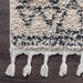 Moroccan Tribal Tassel Area Rug 140cm Off White