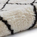 Morocco 2491 Super-Plush Moroccan Berber Diamond Hand-Made Super-Soft Fine Yarn Polyester Boho Shaggy Ivory/Black Rug