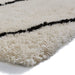 Morocco 2491 Super-Plush Moroccan Berber Diamond Hand-Made Super-Soft Fine Yarn Polyester Boho Shaggy Ivory/Black Rug