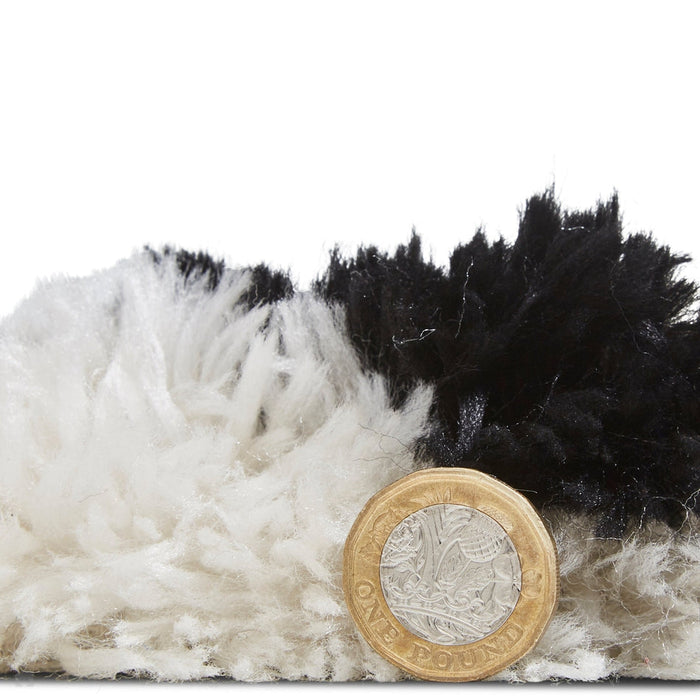 Morocco 2491 Super-Plush Moroccan Berber Diamond Hand-Made Super-Soft Fine Yarn Polyester Boho Shaggy Ivory/Black Rug