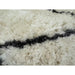 Morocco 2491 Super-Plush Moroccan Berber Diamond Hand-Made Super-Soft Fine Yarn Polyester Boho Shaggy Ivory/Black Rug