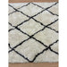 Morocco 2491 Super-Plush Moroccan Berber Diamond Hand-Made Super-Soft Fine Yarn Polyester Boho Shaggy Ivory/Black Rug