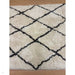 Morocco 2491 Super-Plush Moroccan Berber Diamond Hand-Made Super-Soft Fine Yarn Polyester Boho Shaggy Ivory/Grey Rug