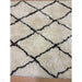 Morocco 2491 Super-Plush Moroccan Berber Diamond Hand-Made Super-Soft Fine Yarn Polyester Boho Shaggy Ivory/Grey Rug