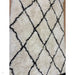 Morocco 2491 Super-Plush Moroccan Berber Diamond Hand-Made Super-Soft Fine Yarn Polyester Boho Shaggy Ivory/Grey Rug