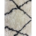 Morocco 2491 Super-Plush Moroccan Berber Diamond Hand-Made Super-Soft Fine Yarn Polyester Boho Shaggy Ivory/Grey Rug