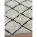 Morocco 2491 Super-Plush Moroccan Berber Diamond Hand-Made Super-Soft Fine Yarn Polyester Boho Shaggy Ivory/Grey Rug