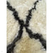 Morocco 2491 Super-Plush Moroccan Berber Diamond Hand-Made Super-Soft Fine Yarn Polyester Boho Shaggy Ivory/Grey Rug