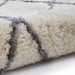 Morocco 2491 Super-Plush Moroccan Berber Diamond Hand-Made Super-Soft Fine Yarn Polyester Boho Shaggy Ivory/Grey Rug