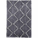 Morocco 3742 Super-Plush Moroccan Berber Zig Zag Hand-Made Super-Soft Fine Yarn Polyester Boho Shaggy Grey/Cream Rug