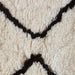 Morocco 3742 Super-Plush Moroccan Berber Zig Zag Hand-Made Super-Soft Fine Yarn Polyester Boho Shaggy Ivory/Black Rug