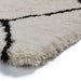 Morocco 3742 Super-Plush Moroccan Berber Zig Zag Hand-Made Super-Soft Fine Yarn Polyester Boho Shaggy Ivory/Black Rug