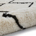 Morocco 3742 Super-Plush Moroccan Berber Zig Zag Hand-Made Super-Soft Fine Yarn Polyester Boho Shaggy Ivory/Black Rug